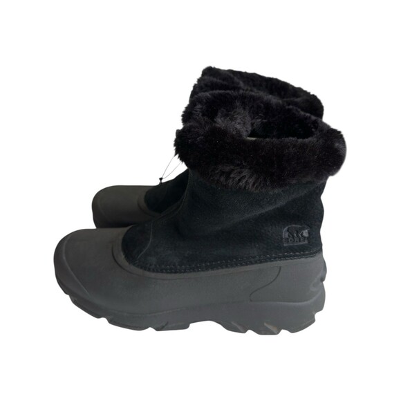 Sorel Snow Angel Winter Boots Womens 10 Black Waterproof Faux Fur Lined - Picture 10 of 16